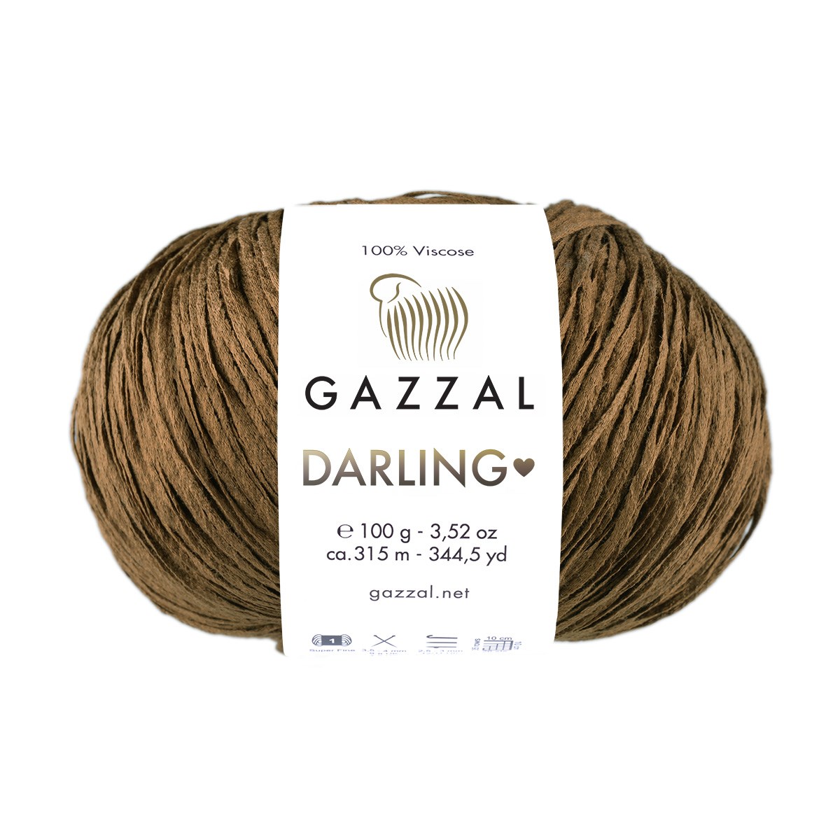 Gazzal Darling El Örgü İpliği 100gr 315mt 552 Kahverengi - 1 ADET