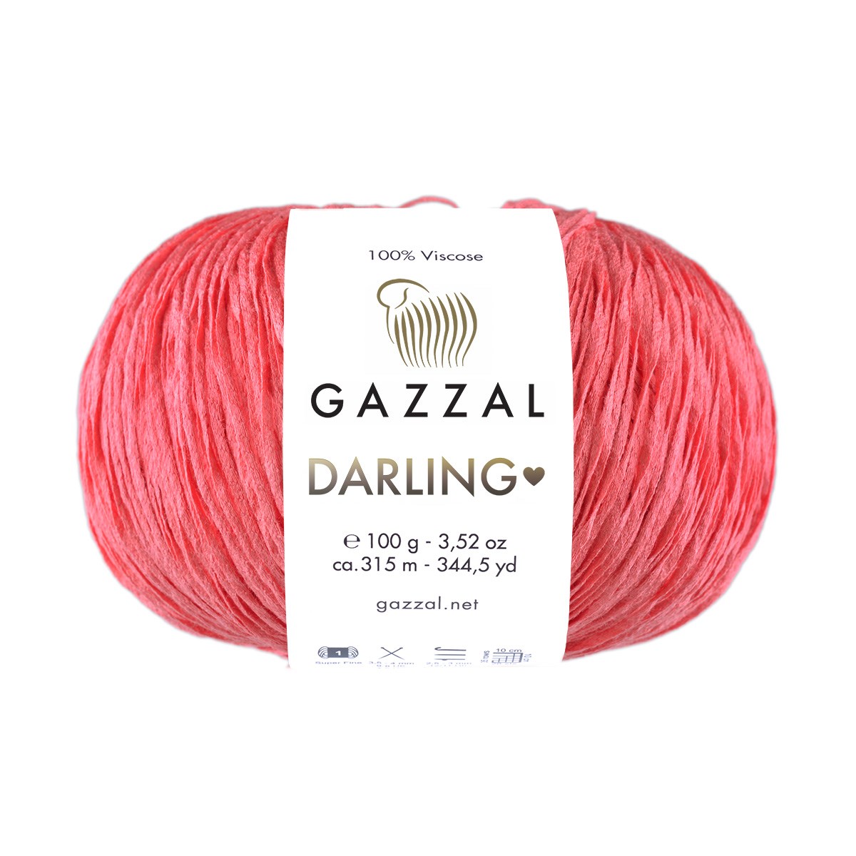 Gazzal Darling El Örgü İpliği 100gr 315mt 558 Nar Çiçeği - 1 ADET