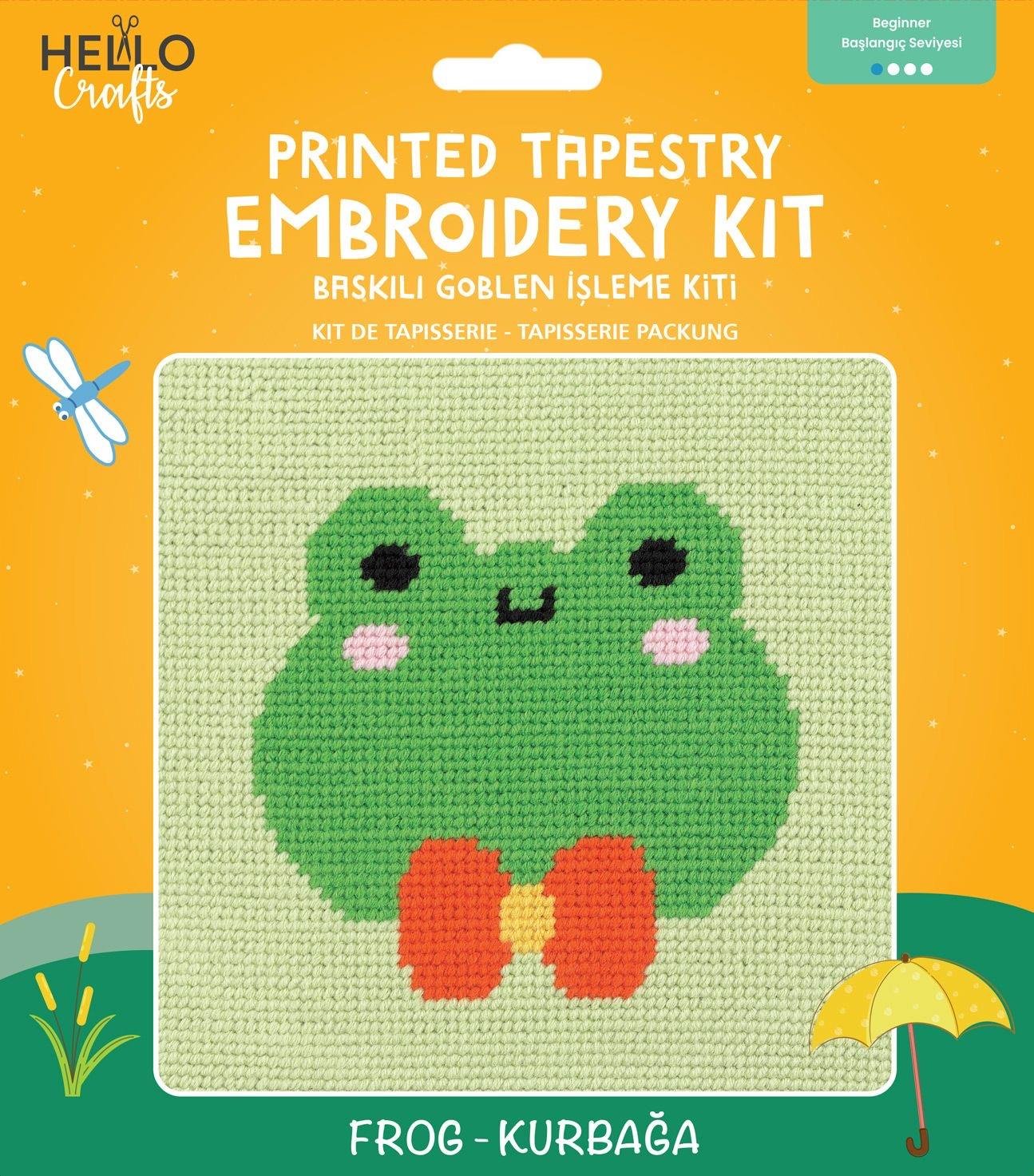 Hello Crafts Baskılı Goblen Kiti - Kurbağa - 1 ADET
