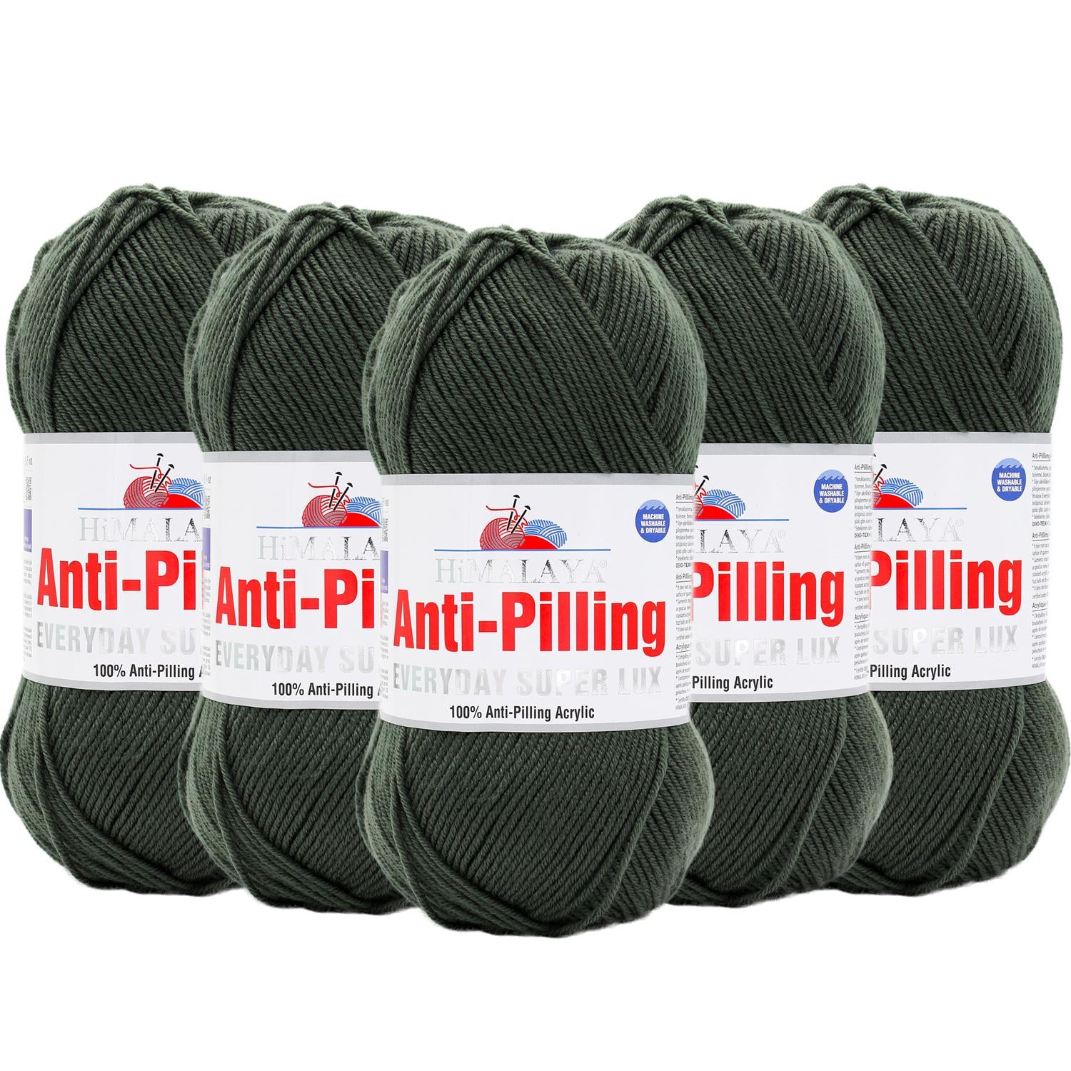 Himalaya Everyday Super Lux Anti Pilling El Örgü İpliği - 73418 Yeşil   5 Adet