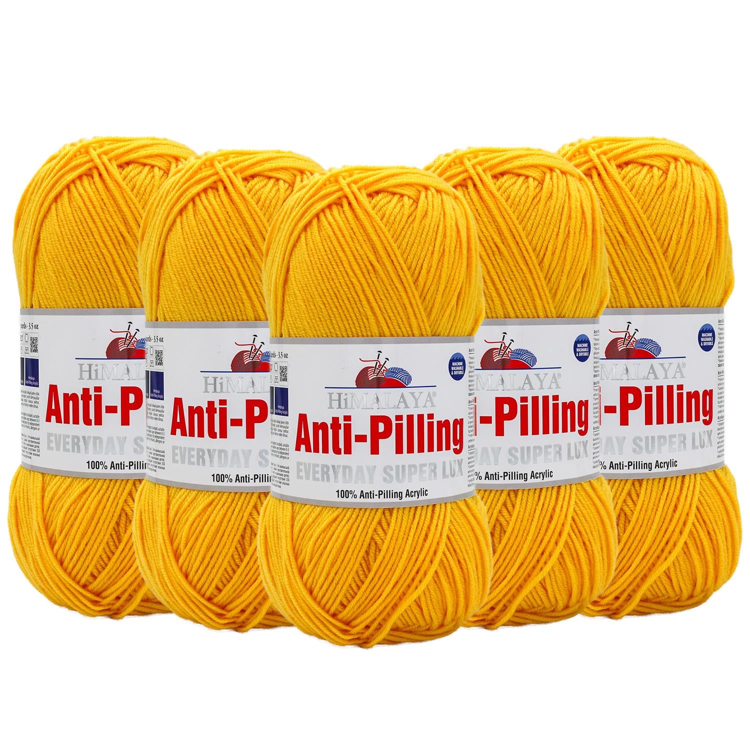 Himalaya Everyday Super Lux Anti Pilling El Örgü İpliği - 73431 Sarı   5 Adet
