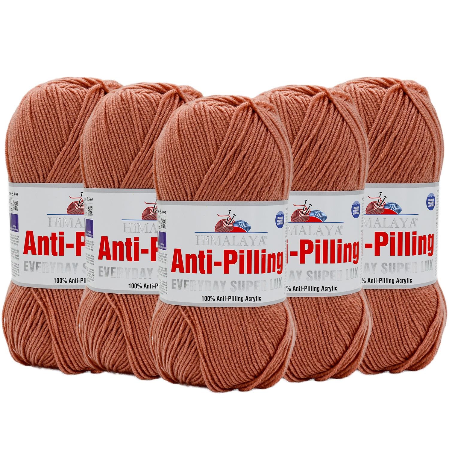 Himalaya Everyday Super Lux Anti Pilling El Örgü İpliği - 73442 Soğan Kabuğu   5 Adet