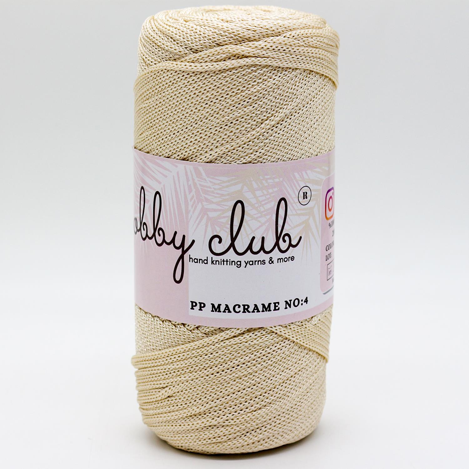Hobby Clb Polyester Makrome 200gr 3mm 028 Krem