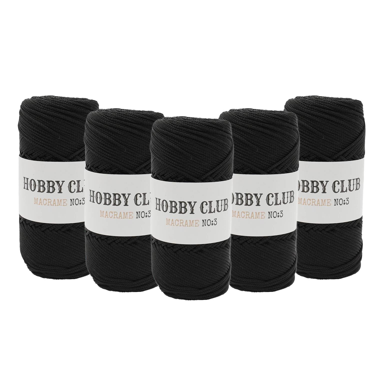 Hobby Club Polyester Makrome 100gr 2mm - 270 Siyah   5 Adet