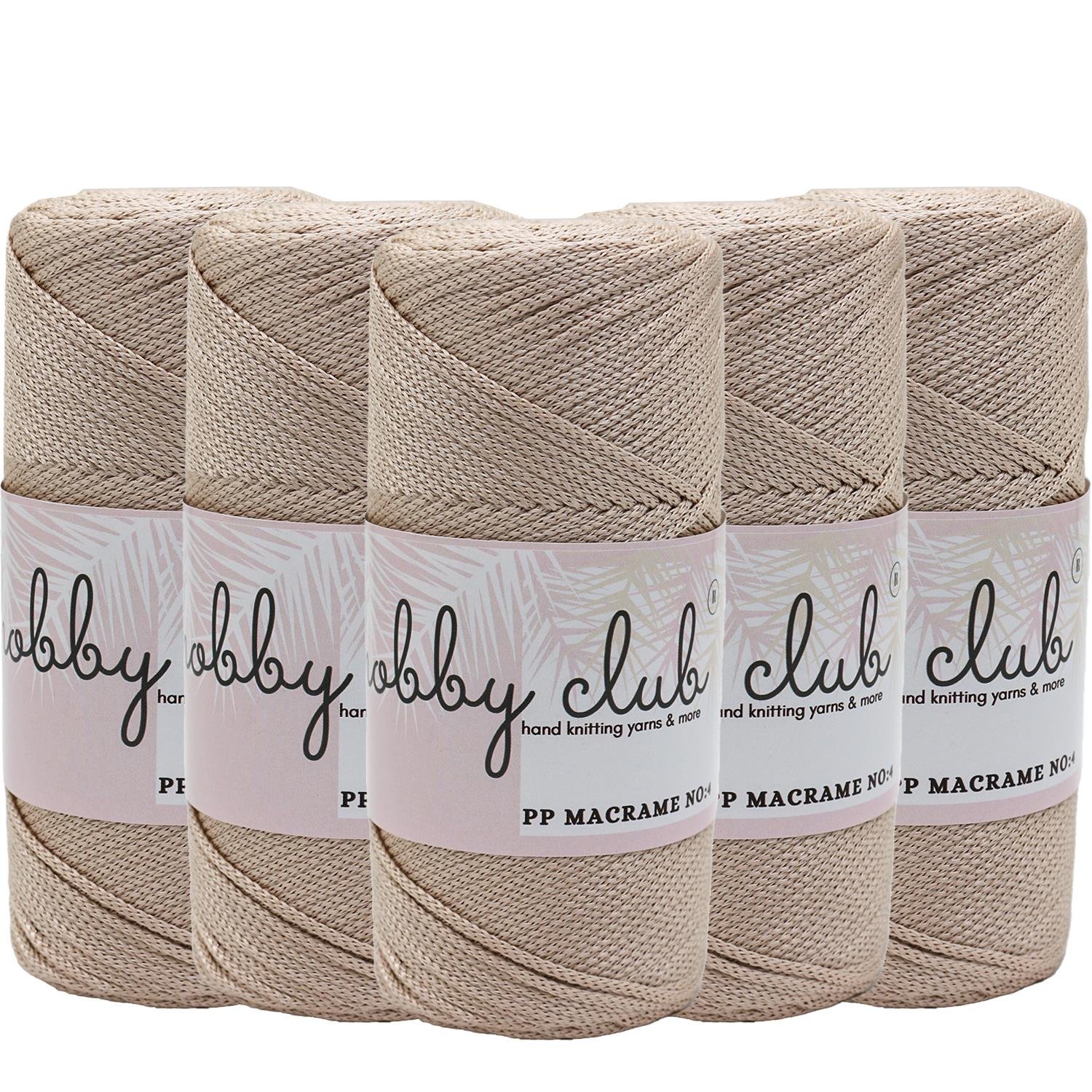 Hobby Club Polyester Makrome 200gr 3mm - 031 Bej   5 Adet
