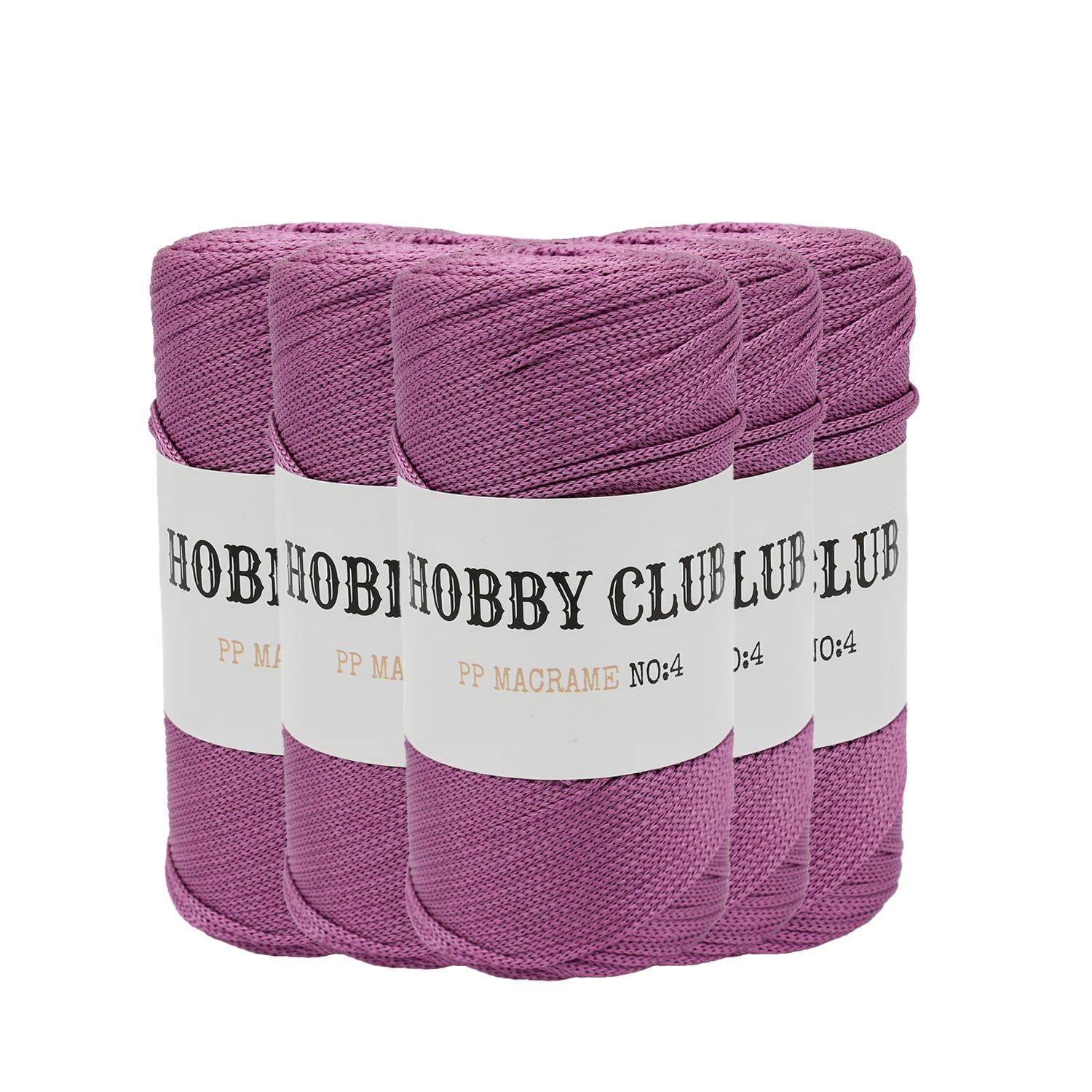 Hobby Club Polyester Makrome 200gr 3mm - 077 Gül Kurusu   5 Adet