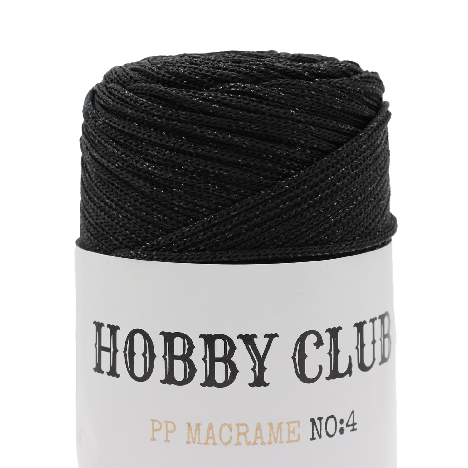 Hobby Club Simli Polyester Makrome 200gr 3mm 270 Siyah 