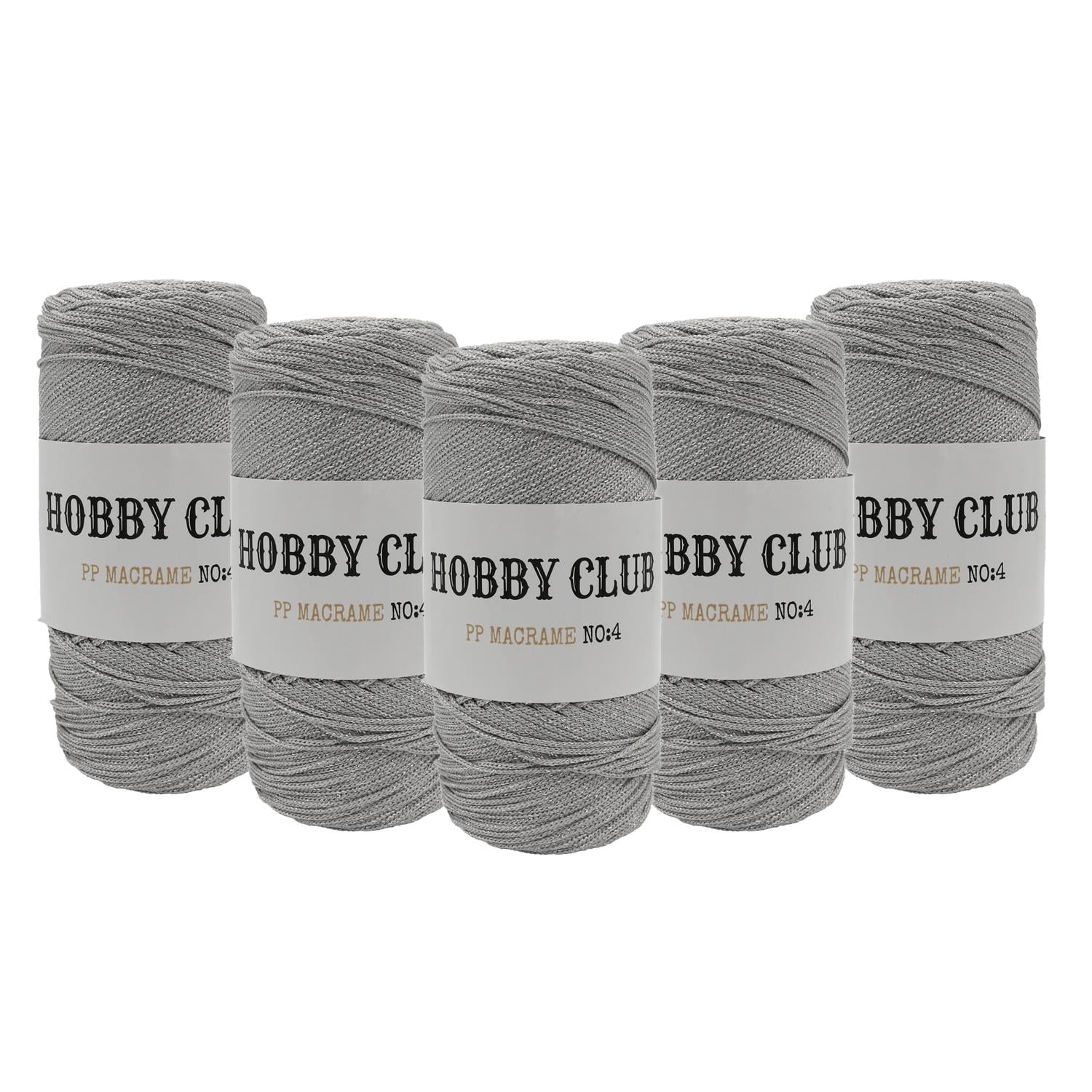 Hobby Club Simli Polyester Makrome 200gr 3mm - 060 Gri   5 Adet
