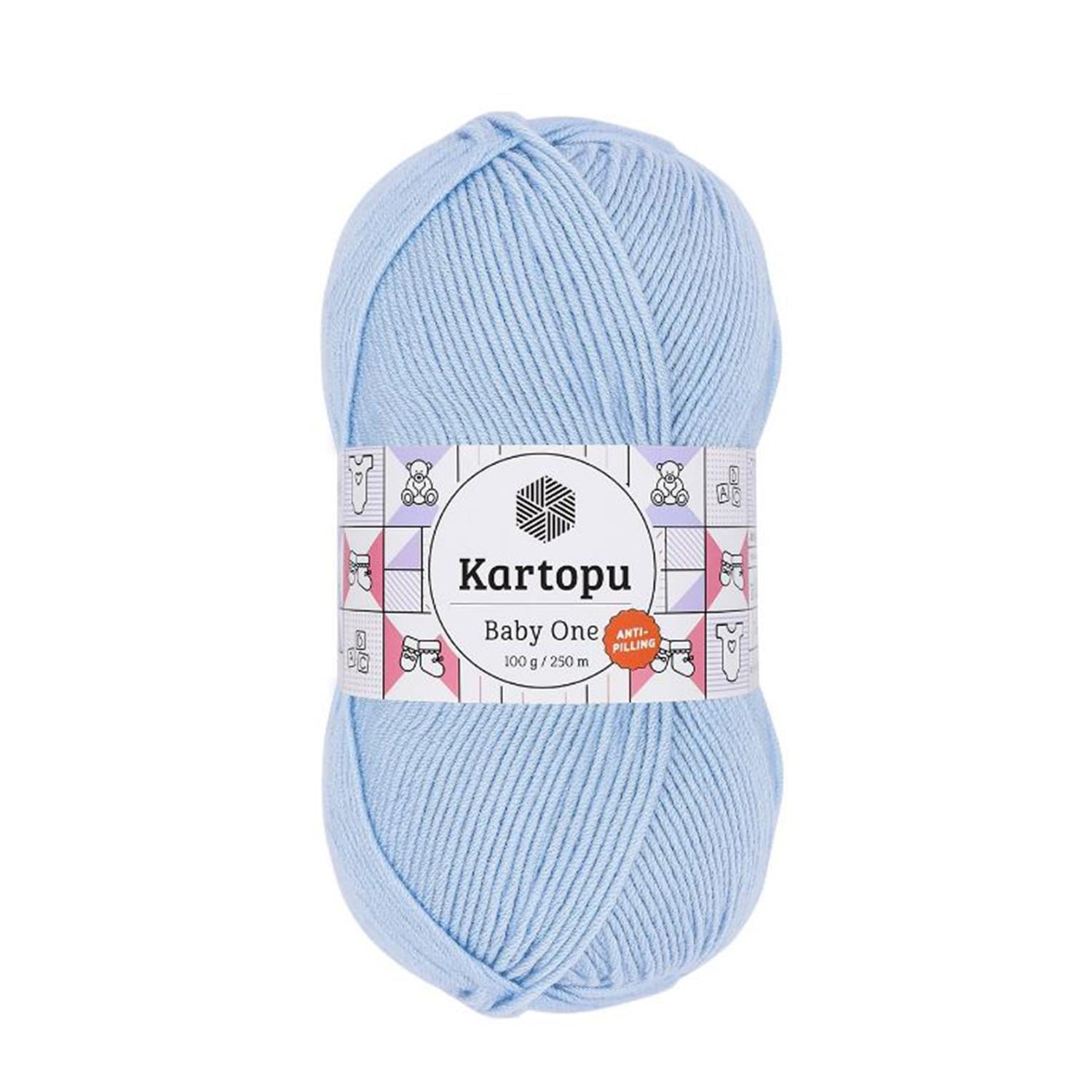Kartopu Baby One Anti Pilling El Örgü İpliği - K544 Mavi   5 Adet
