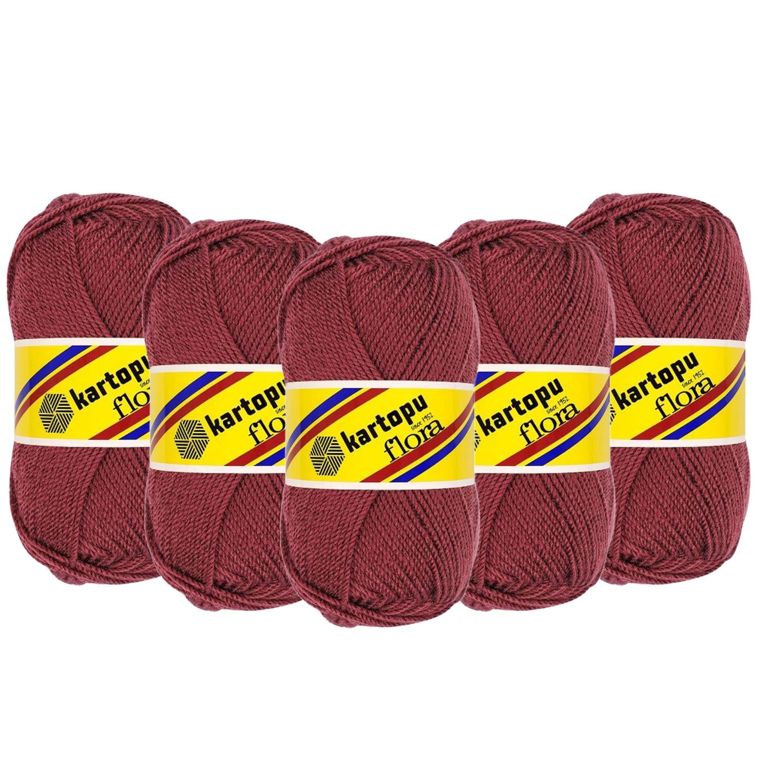 Kartopu Flora El Örgü İpliği - 761 Marsala   5 Adet