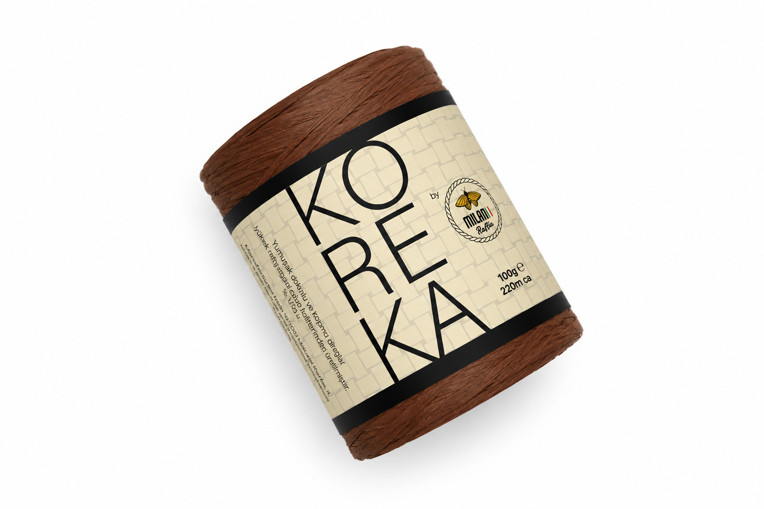 Koreka Rafya İplik 100gr 220mt 83 Koyu Kahve - 1 ADET