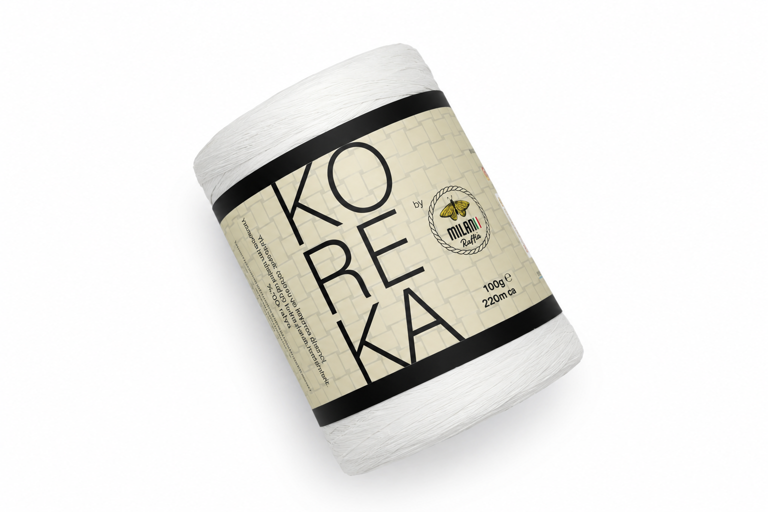 Koreka Rafya İplik 100gr 220mt 84 Beyaz - 1 ADET