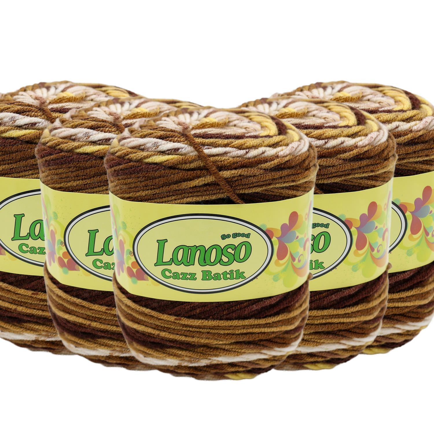 Lanoso Cazz Batik El Örgü İpliği - 707 Batik   5 Adet