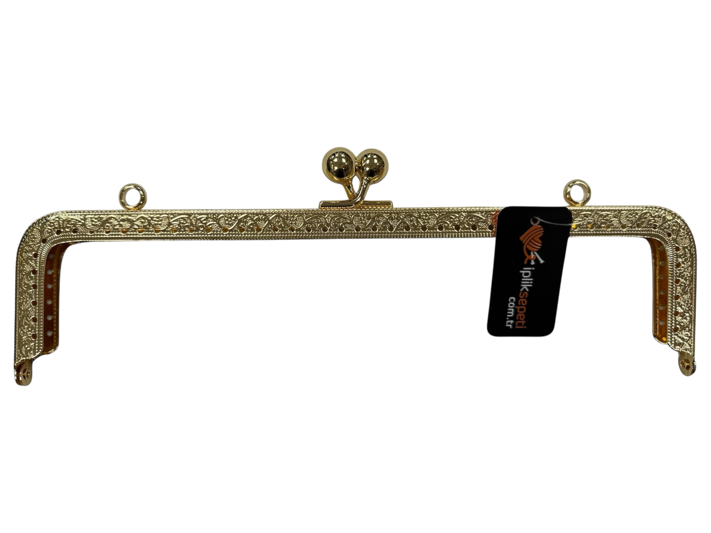 Metal Çanta Bursu Dikdörtgen 30cm Gold - 1 ADET