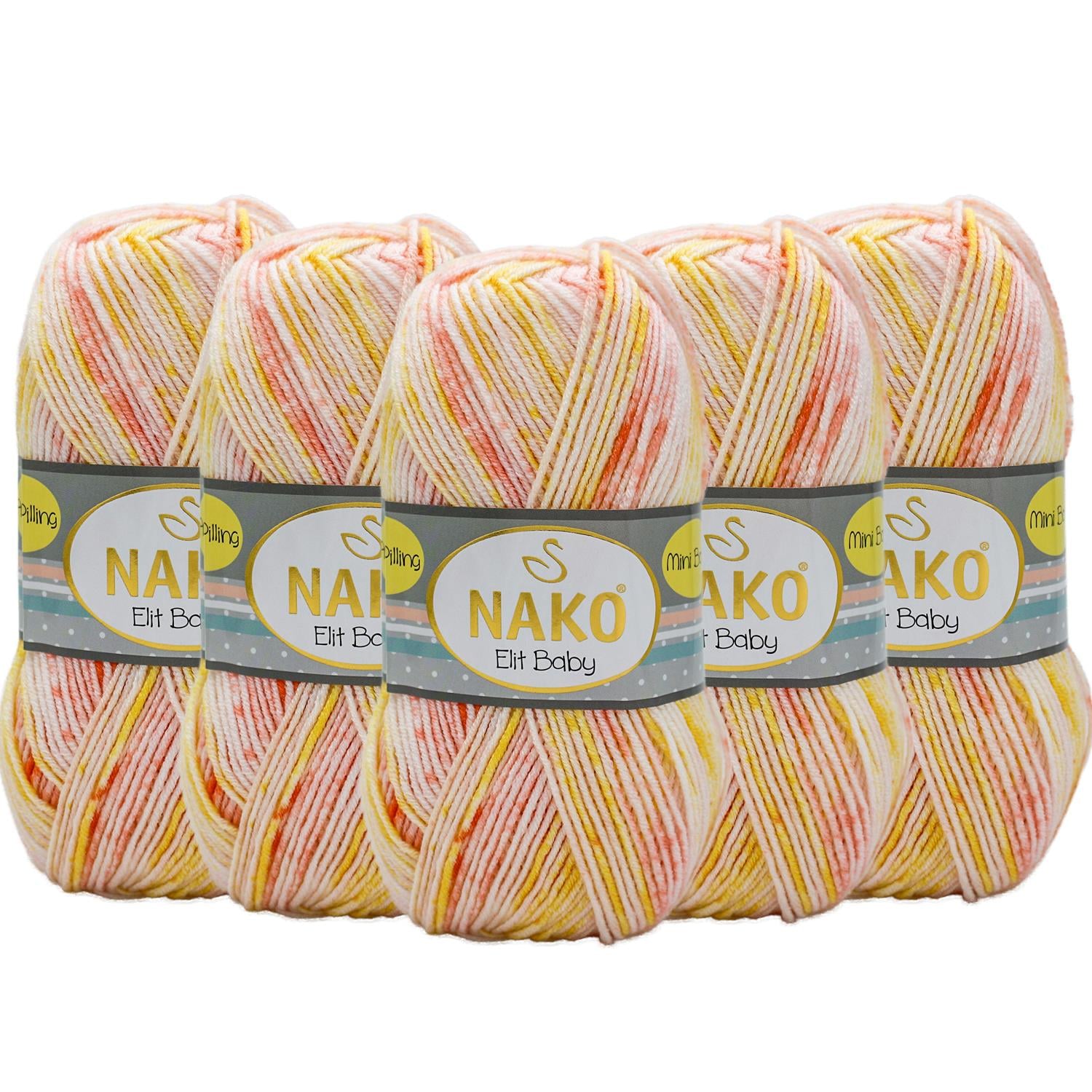 Nako Elit Baby Mini Batik Anti Pilling El Örgü İpliği - 32430   5 Adet