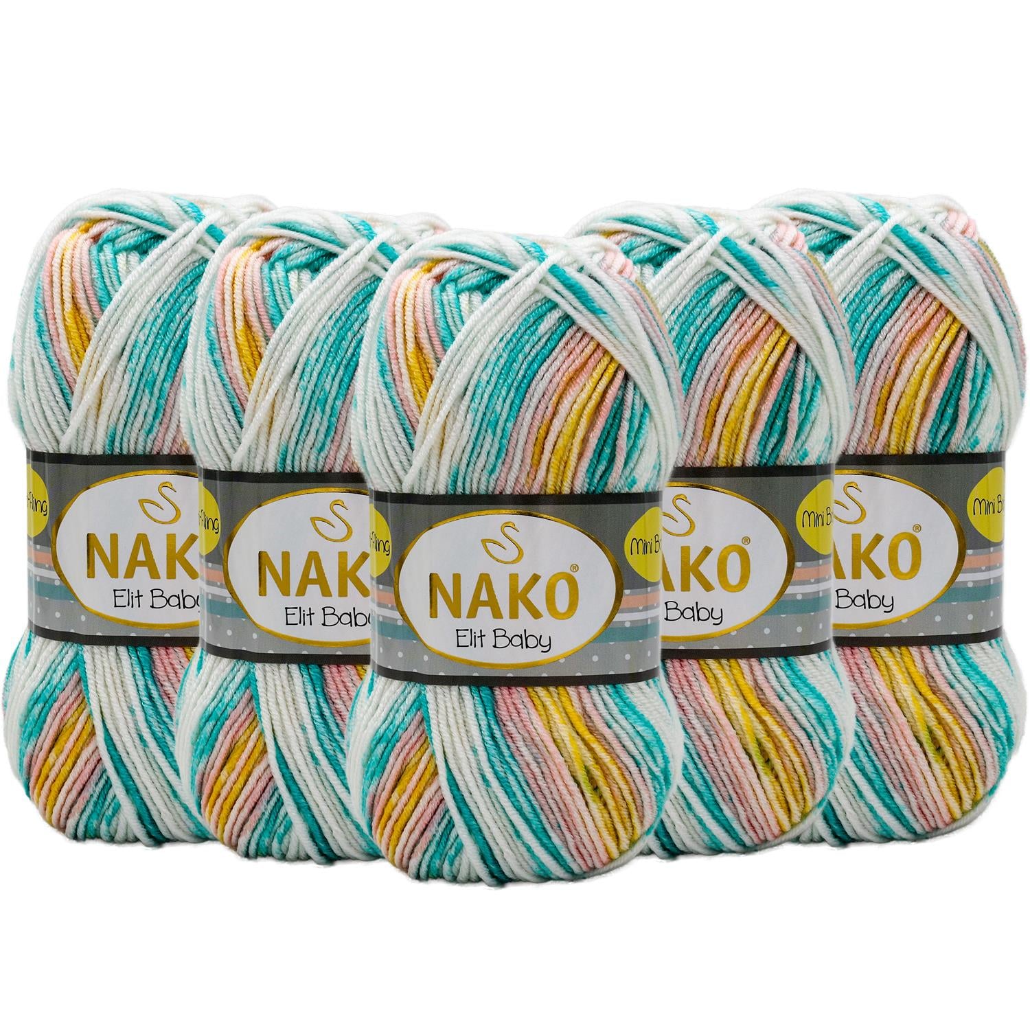 Nako Elit Baby Mini Batik Anti Pilling El Örgü İpliği - 32428   5 Adet