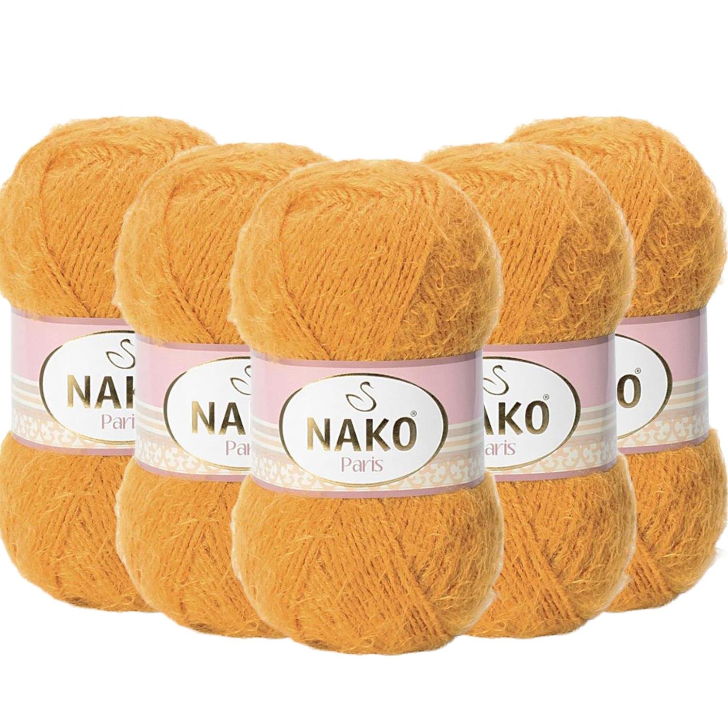 Nako Paris El Örgü İpliği - 1043 Safran   5 Adet