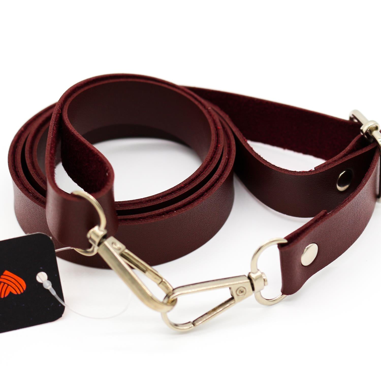Papağanlı Ayarlı Deri Çanta Sapı 18mmx65cm Bordo 