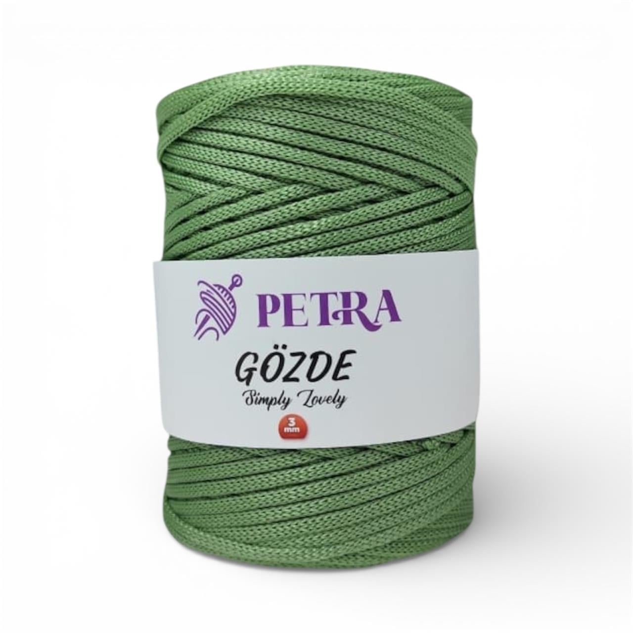 Petra Gözde Yassı Polyester Makrome İp 200gr 171 Yeşil  - 1 ADET