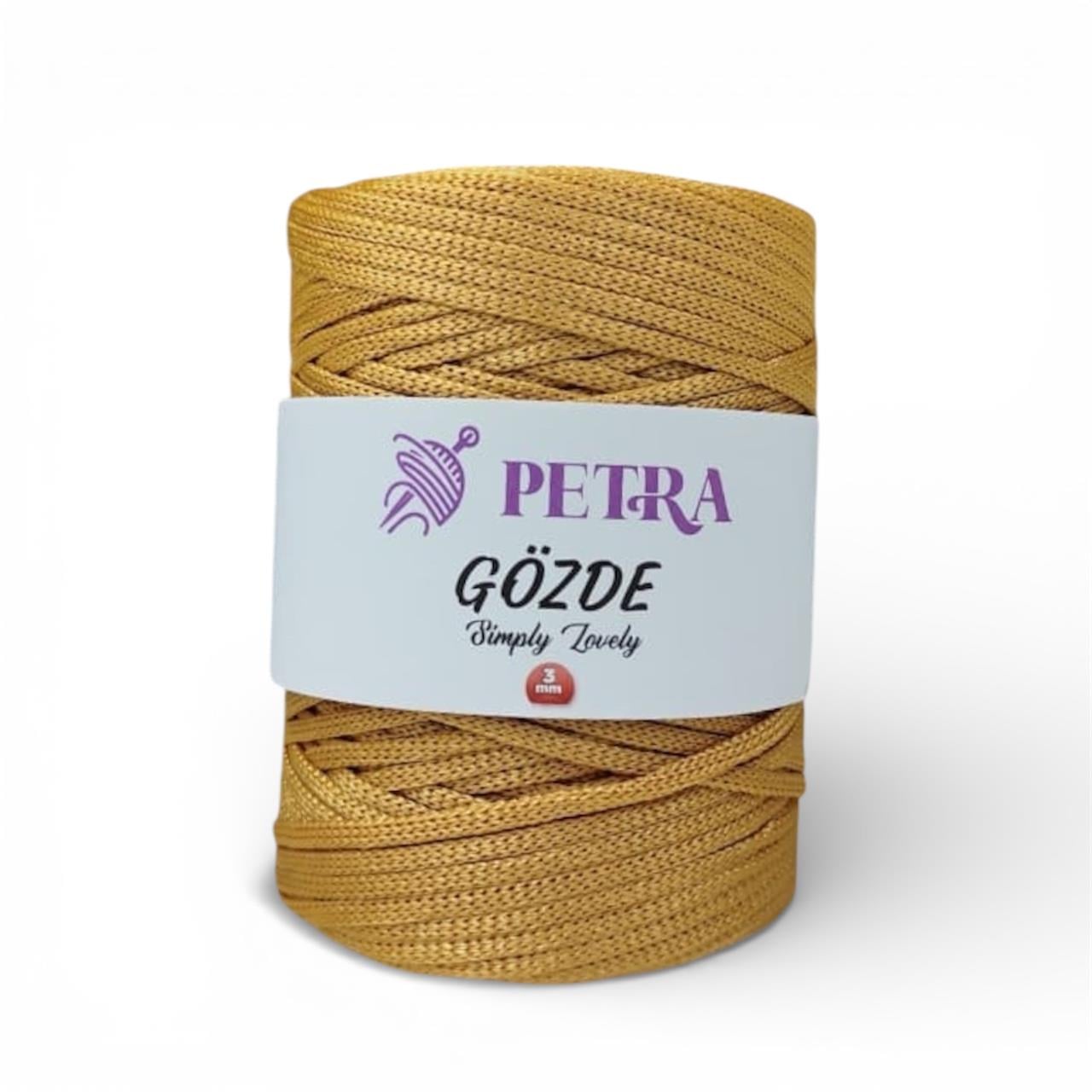 Petra Gözde Yassı Polyester Makrome İp 200gr 49 Hardal  - 1 ADET