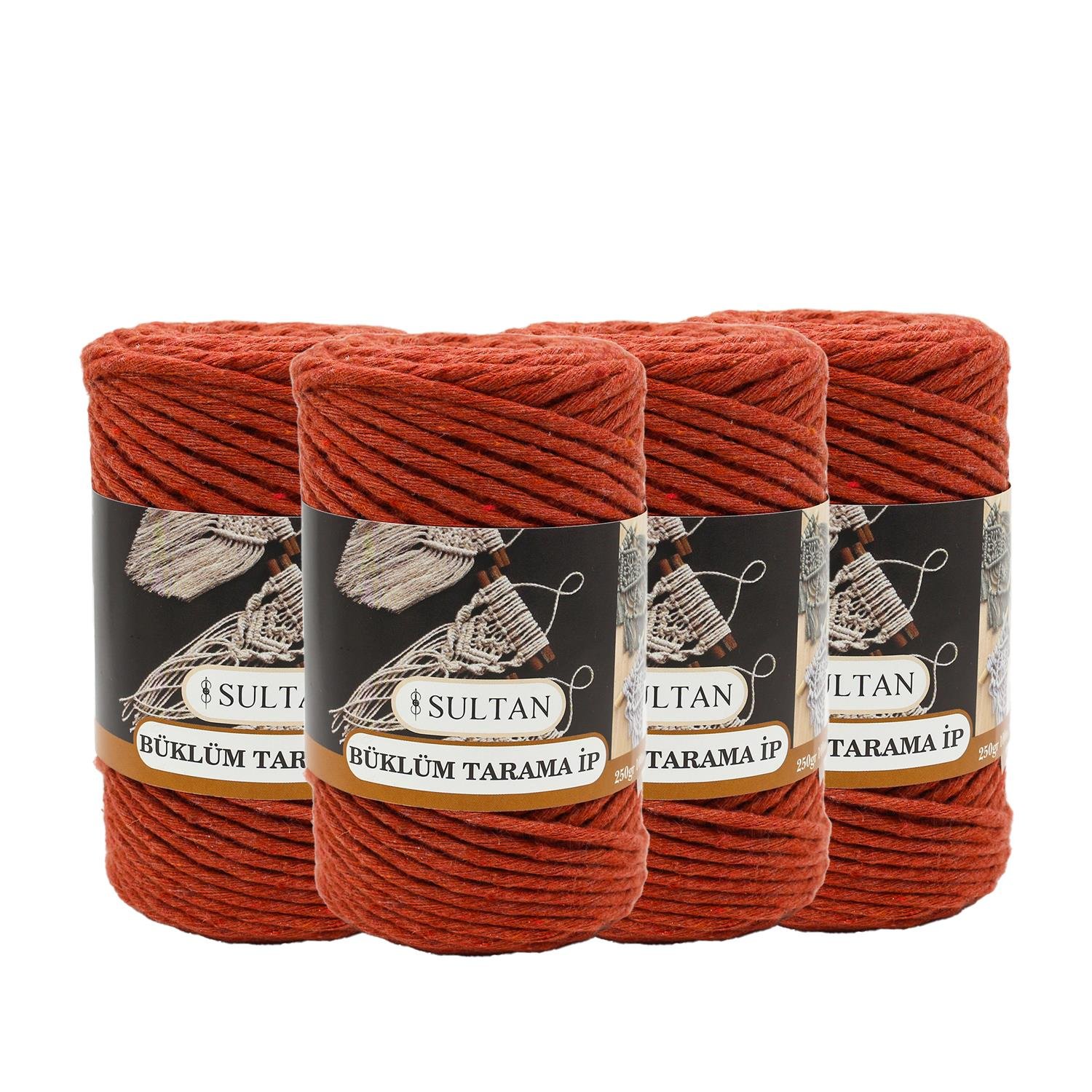 Tarama Makrome İp 250gr|3mm - T24 - Kiremit   4 Adet