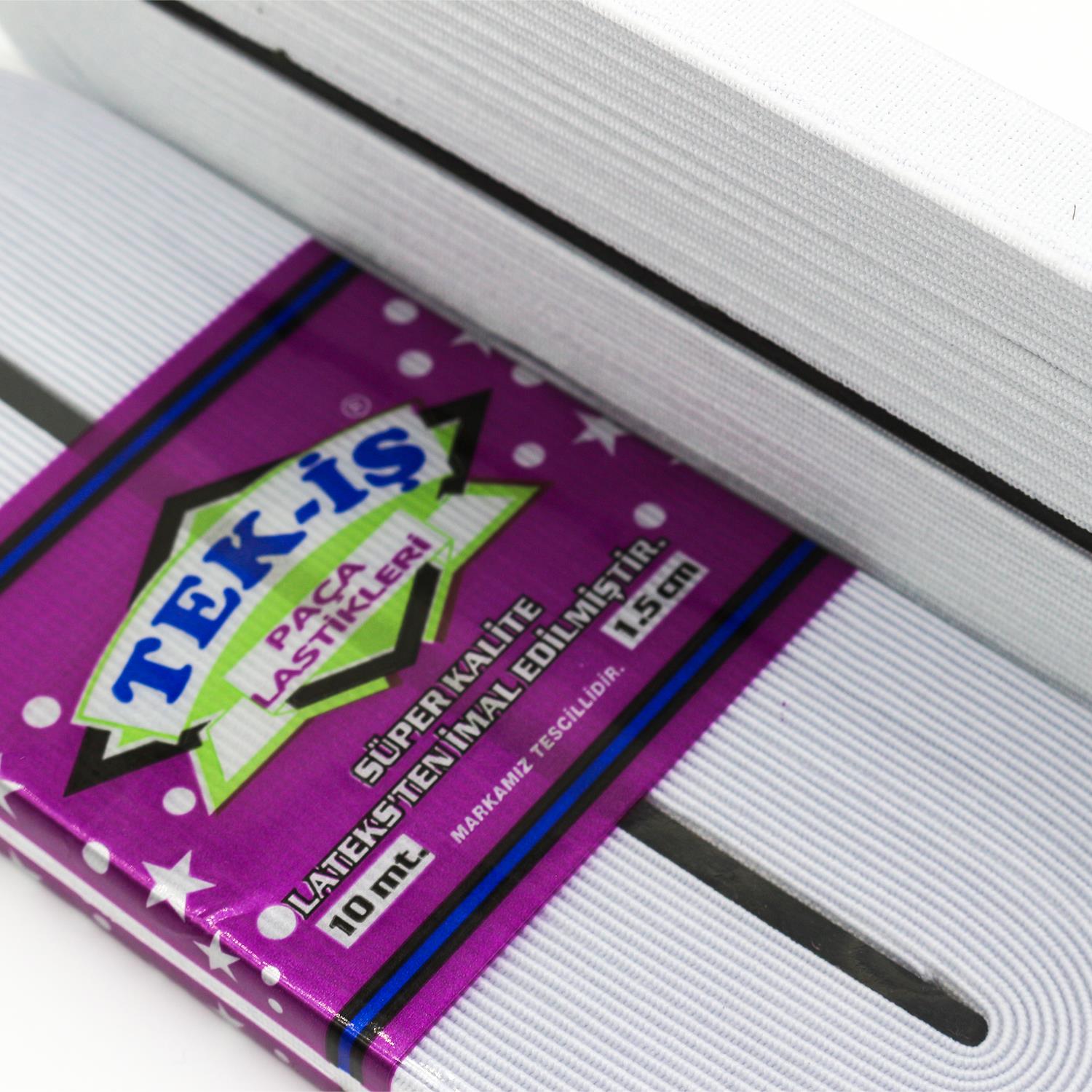 TEK-İŞ Paça Lastiği 1.5cm | Beyaz