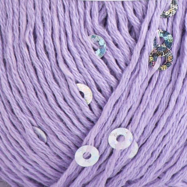 YarnArt Cotton Gold Paillettes El Örgü İpliği 50gr 7116 Lila - 1 ADET