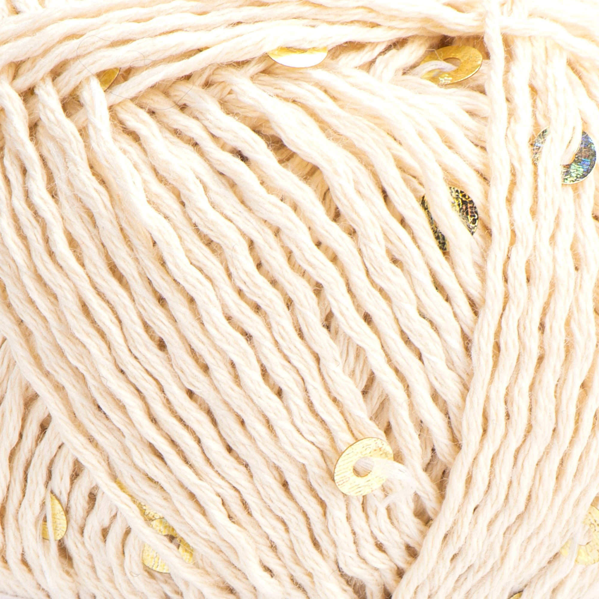 YarnArt Cotton Gold Paillettes El Örgü İpliği 50gr 7103 Krem - 1 ADET