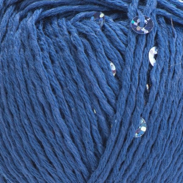 YarnArt Cotton Gold Paillettes El Örgü İpliği 50gr 7111 Koyu Mavi - 1 ADET