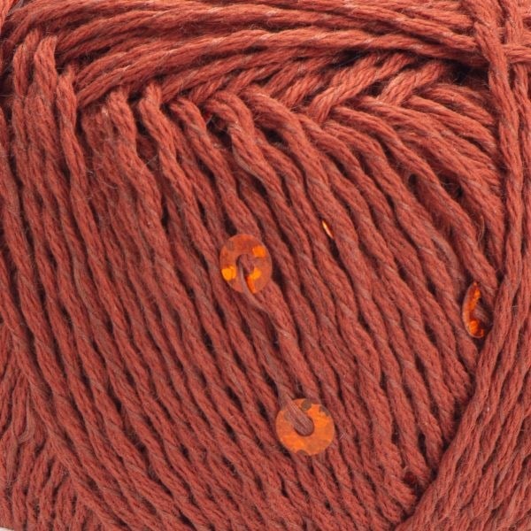 YarnArt Cotton Gold Paillettes El Örgü İpliği 50gr 7117 Kiremit - 1 ADET