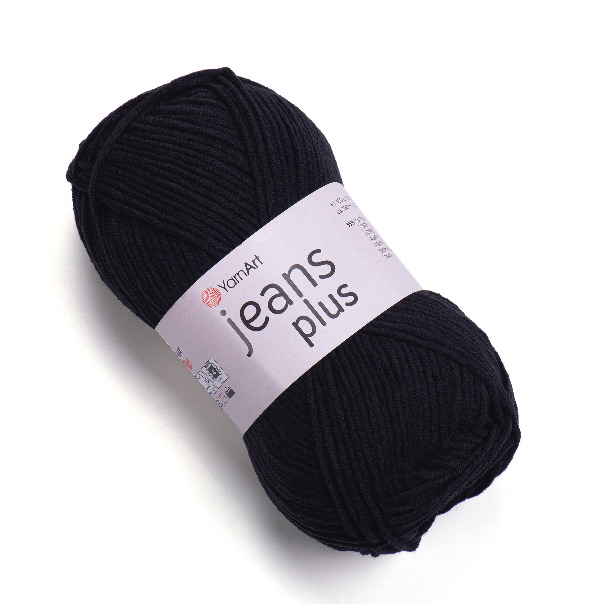 YarnArt Jeans Plus El Örgü İpliği 100gr 53 Siyah  - 1 ADET