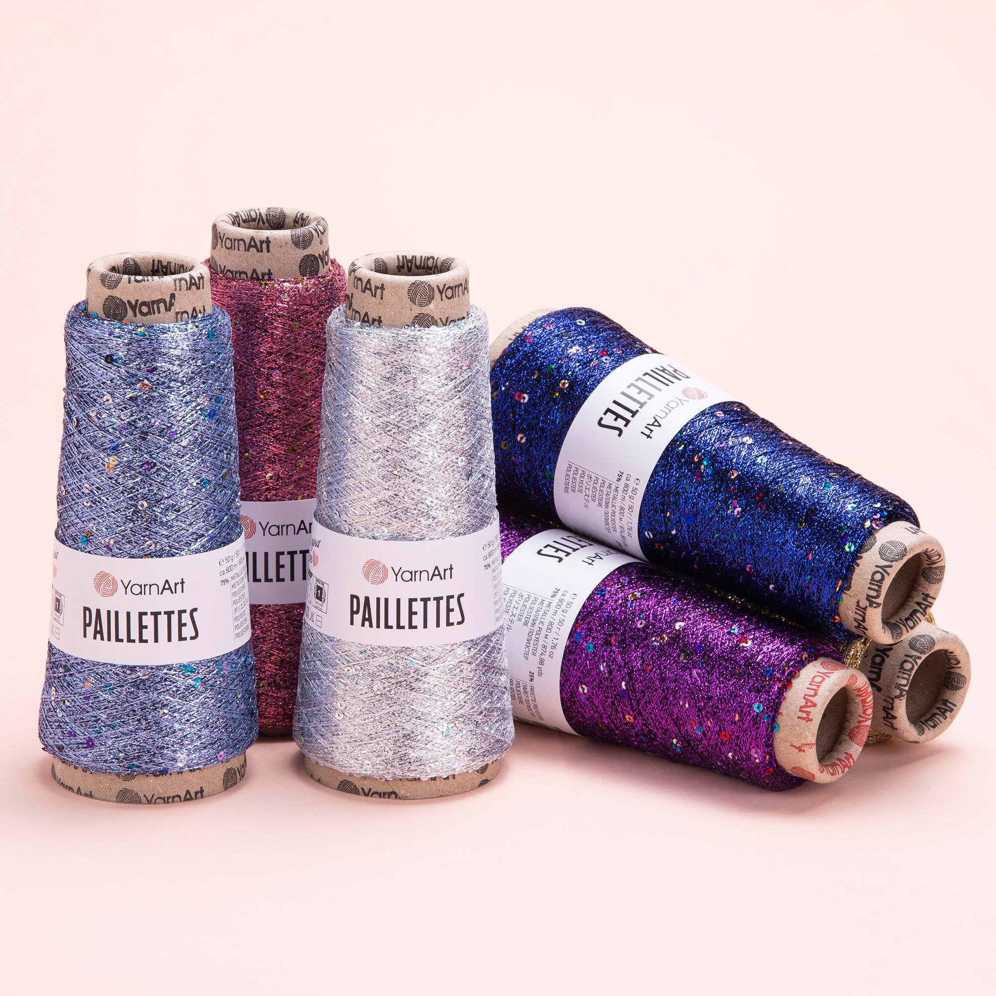 YarnArt Paillettes El Örgü İpliği 50gr 800mt 8007 Kahverengi  - 1 ADET