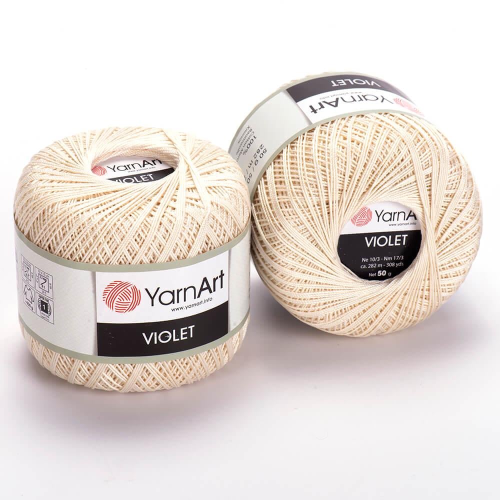 YarnArt Violet El Örgü İpliği 50gr 6282 Krem  - 1 ADET