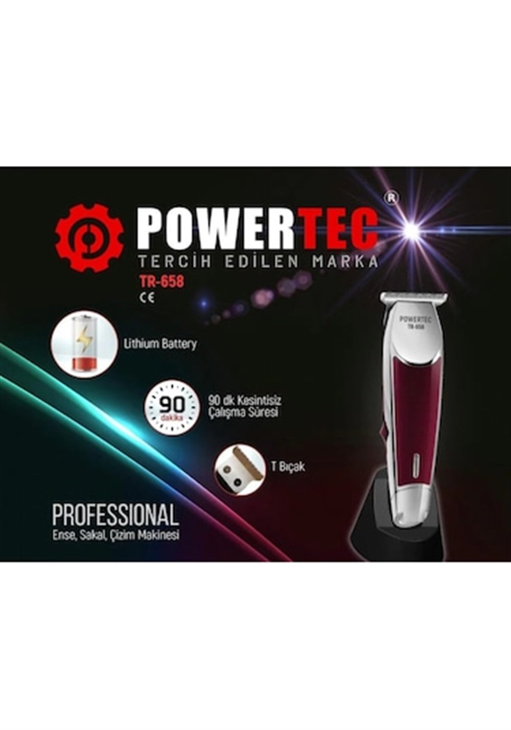 Powertec TR-658 Profesyonel Ense Sakal Çizim Tıraş Makinesi