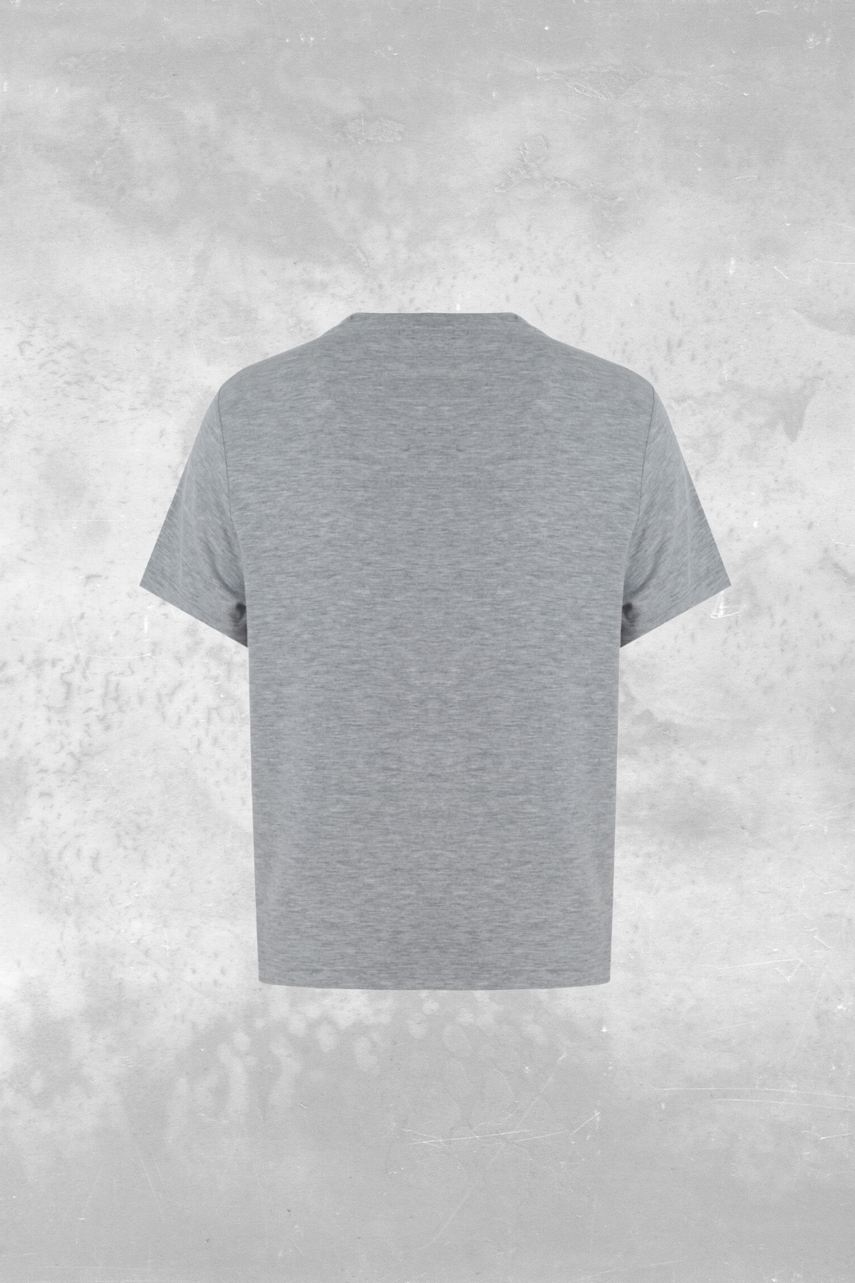 Azura, Baskı Detaylı, Sürdürülebilir Kumaşlı, Açık Gri Melanj, Cropped T-Shirt