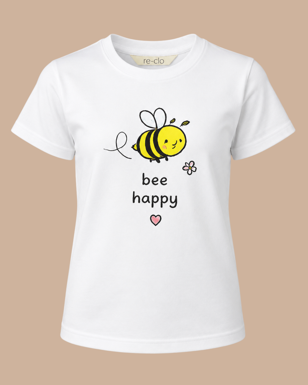 BEE HAPPY, Organik Kumaşlı Kısa Kollu Baskılı Unisex Çocuk T- shirt