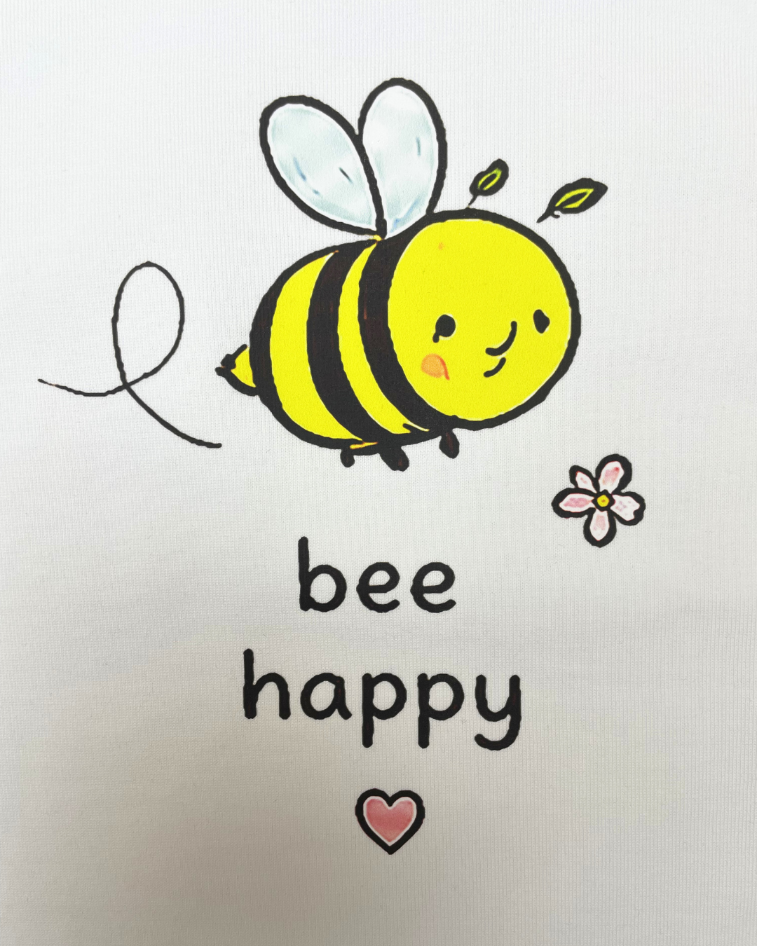 BEE HAPPY, Organik Kumaşlı Kısa Kollu Baskılı Unisex Çocuk T- shirt