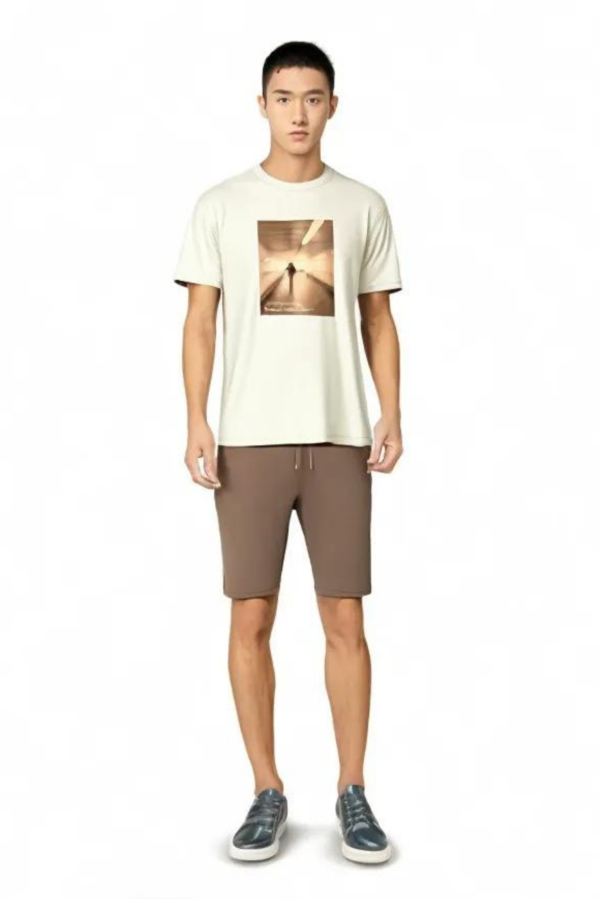 BRADLEY TEE, Organik Kumaşlı, Su Bazlı Baskı Detaylı T-shirt