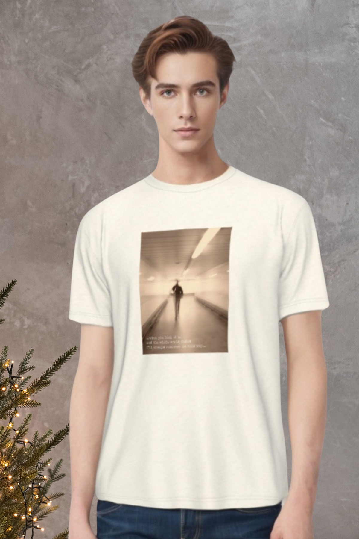 BRADLEY TEE, Organik Kumaşlı, Su Bazlı Baskı Detaylı T-shirt