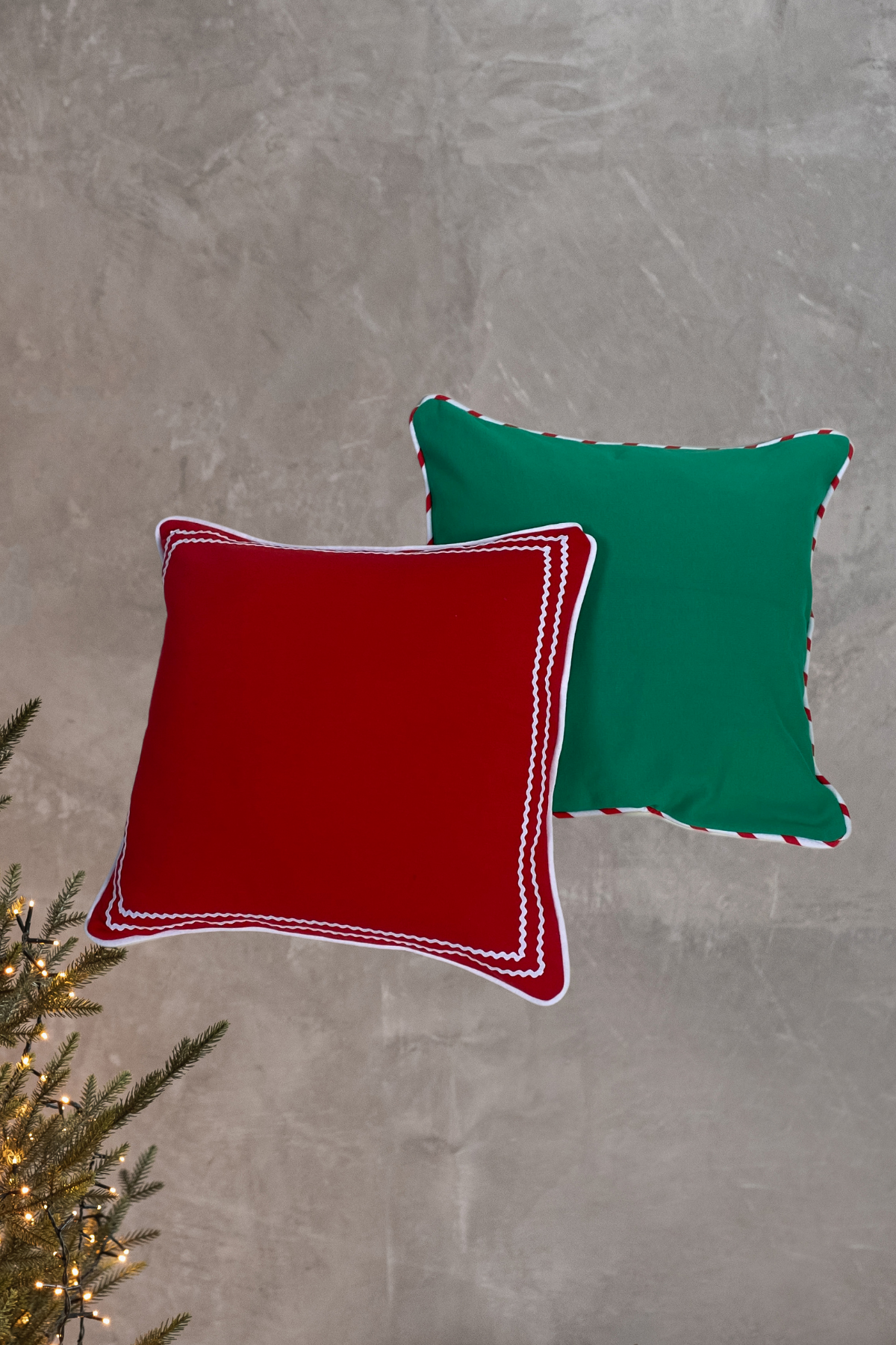 Candy Pillow, Organik Kumaşlı Yılbaşı Temalı Yastık
