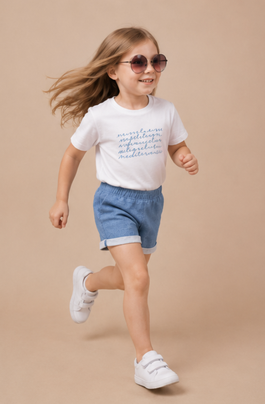 Denim Unisex Kids Short Organik Kumaşlı Çocuk Şort