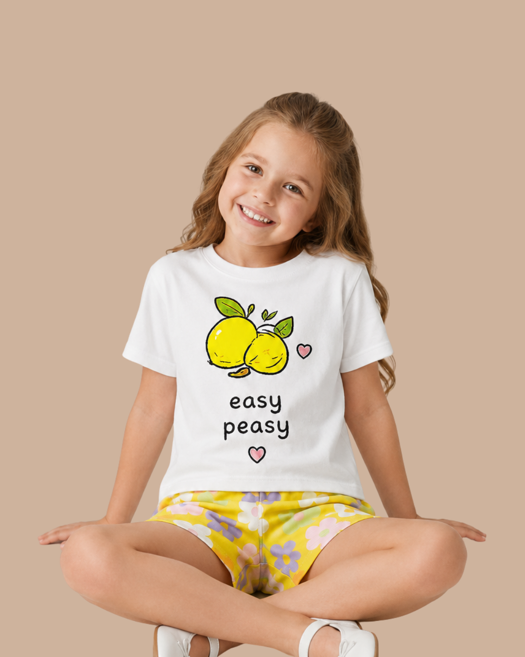 EASY PEASY, Organik Kumaşlı Kısa Kollu Baskılı Unisex Çocuk T- shirt