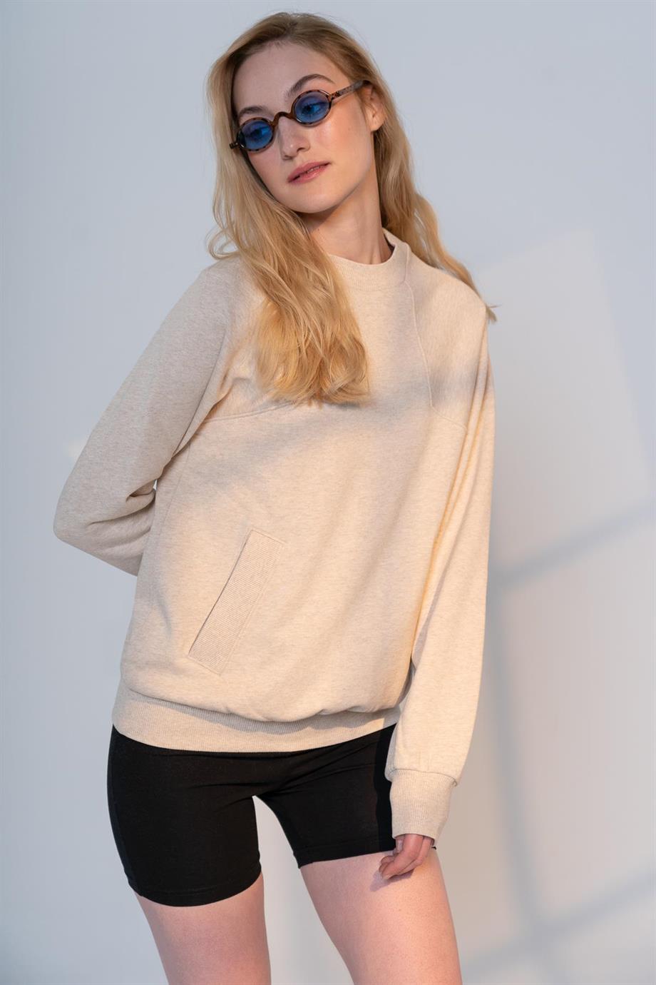 FREYA - CEP DETAYLI SWEATSHIRT