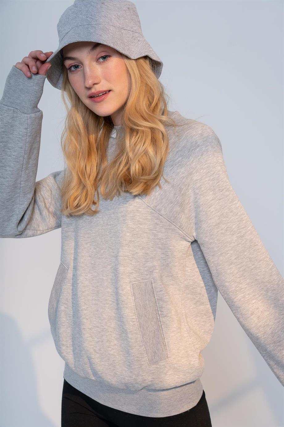FREYA - CEP DETAYLI SWEATSHIRT