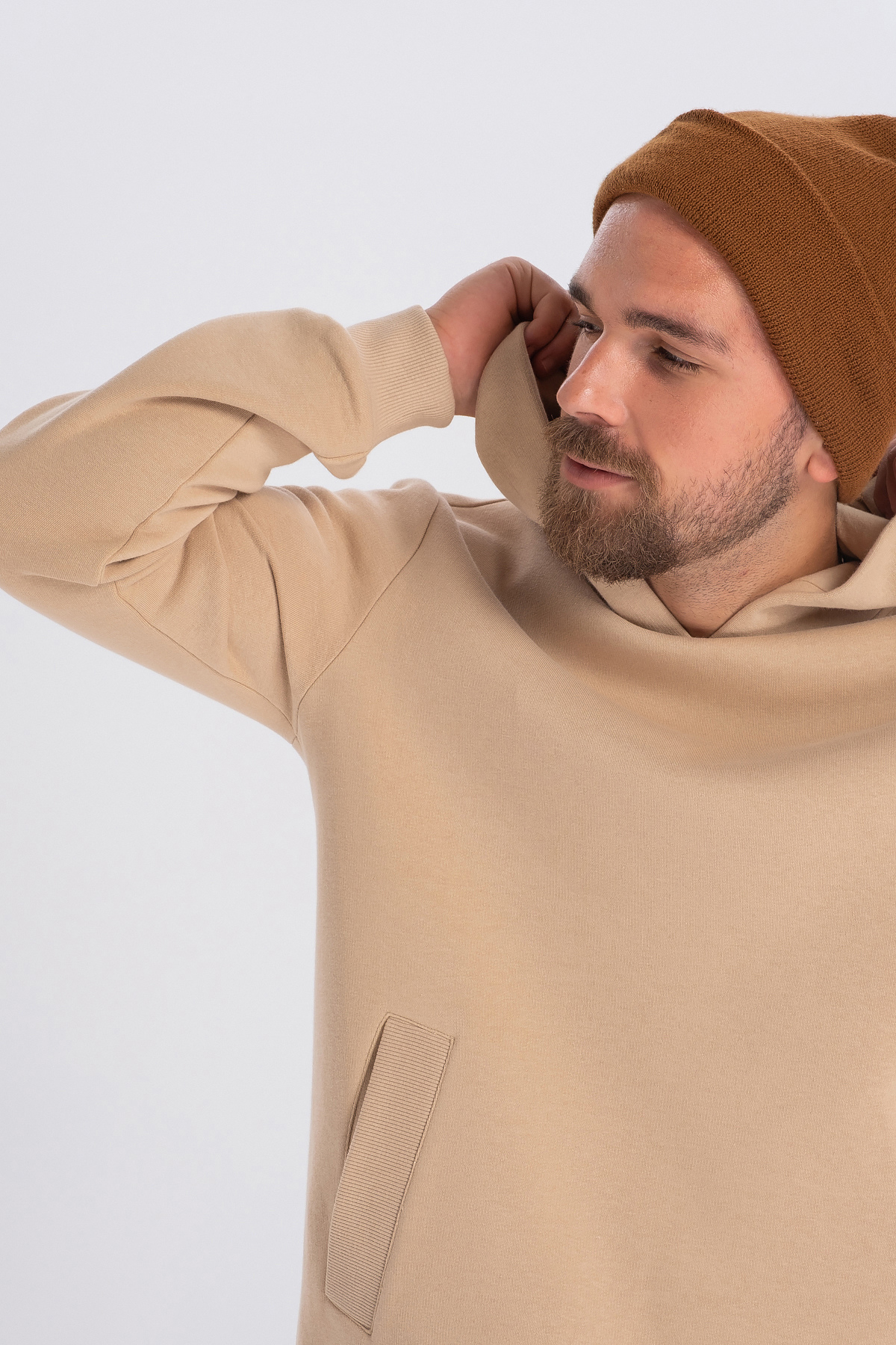 Jack, Organik Kumaşlı, Kapüşonlu Erkek Sweatshırt