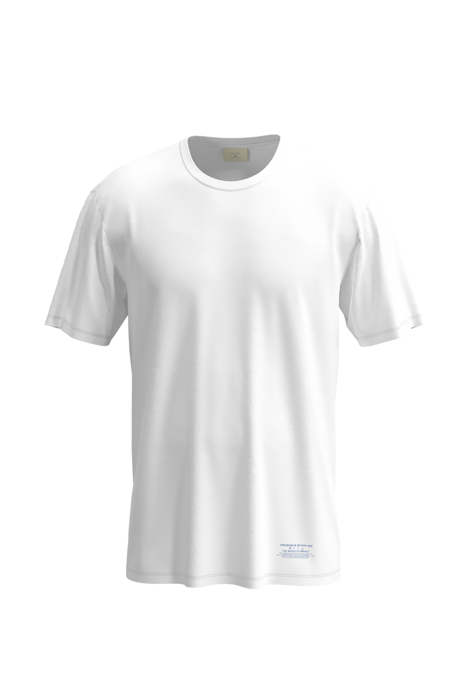 Jeffrey, Ön Arka Baskı Detaylı Organik Pamuklu Beyaz T-shirt