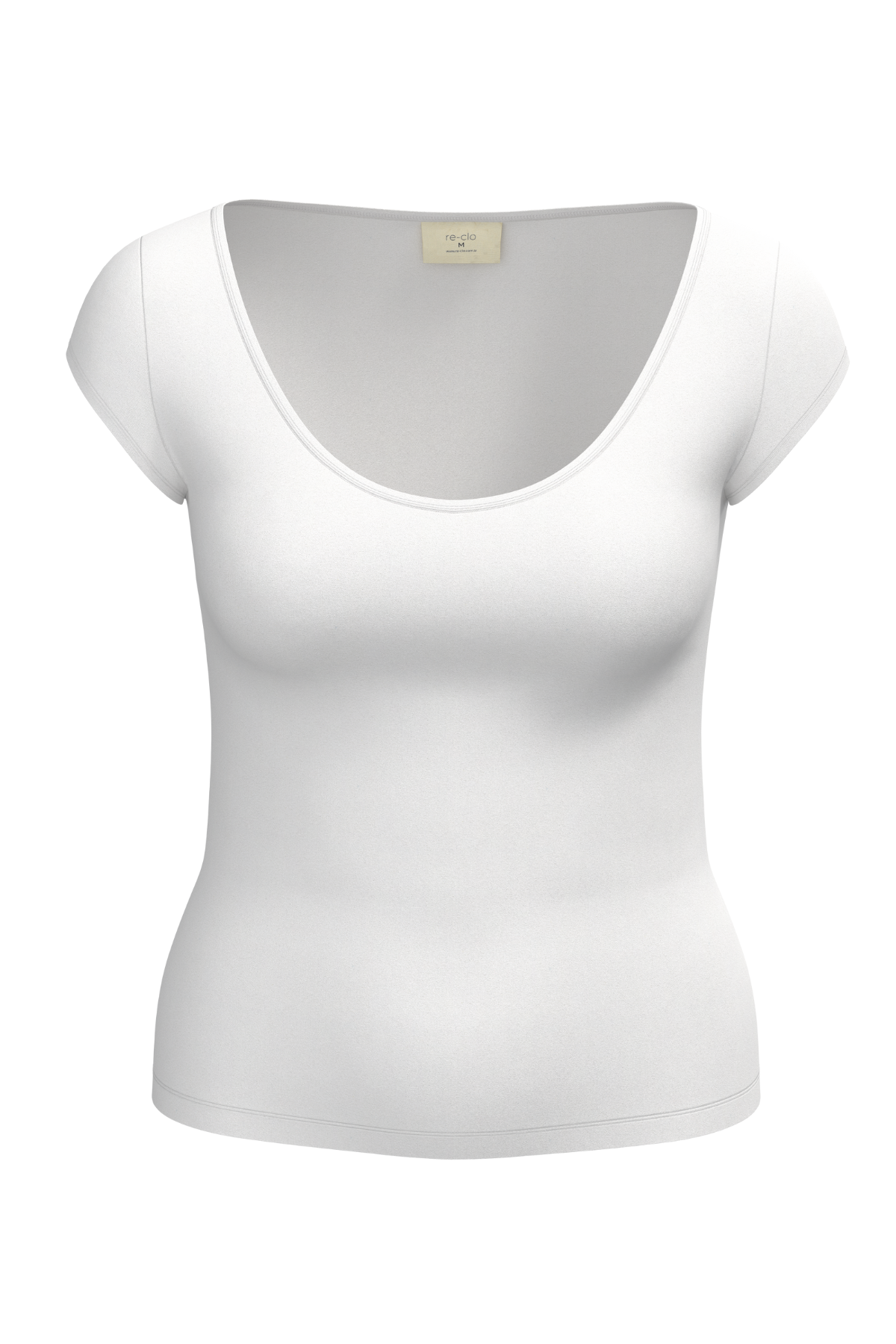 MELLY, Organik Kumaşlı Geniş Yakalı Kadın Basic T-Shirt
