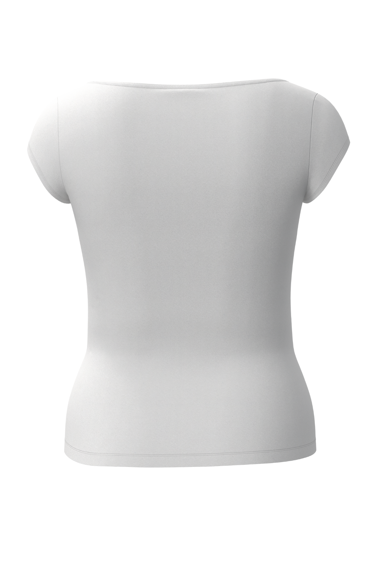 MELLY, Organik Kumaşlı Geniş Yakalı Kadın Basic T-Shirt