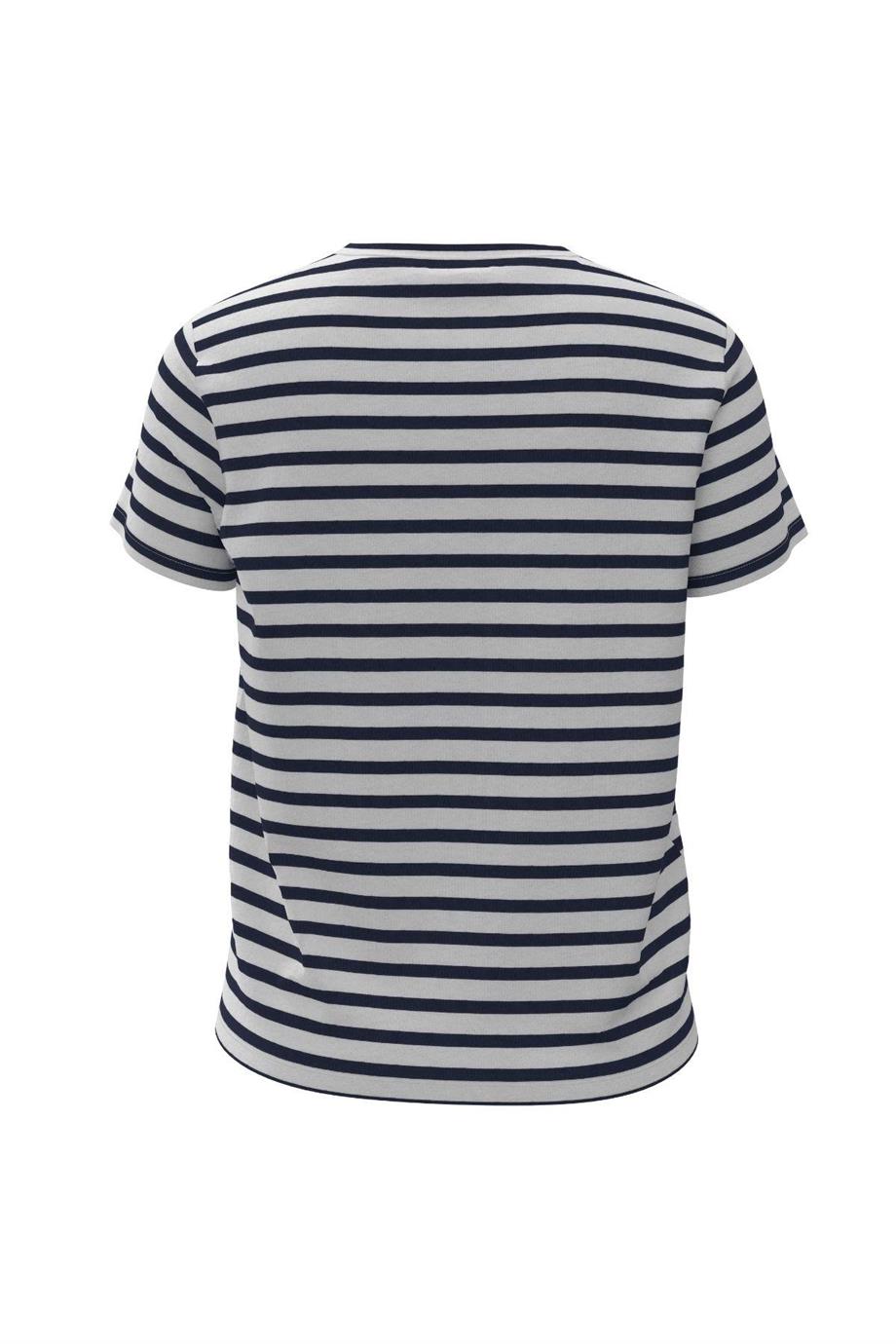 New Nautical, Sürdürülebilir Kumaşlı, Kısa Kol, Çizgili T-Shirt