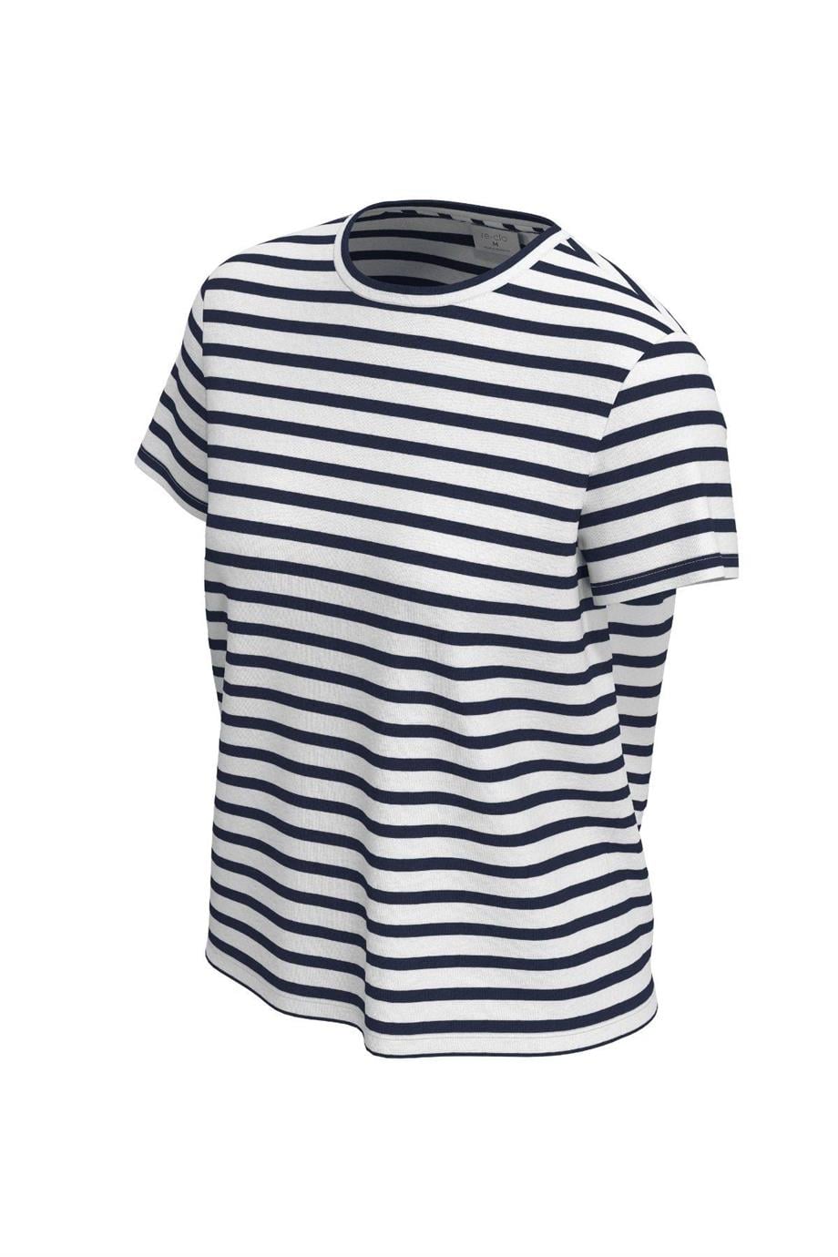 New Nautical, Sürdürülebilir Kumaşlı, Kısa Kol, Çizgili T-Shirt